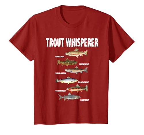 Trout Species Fisherman Motif Trout Whisperer Fly Fishing T-Shirt