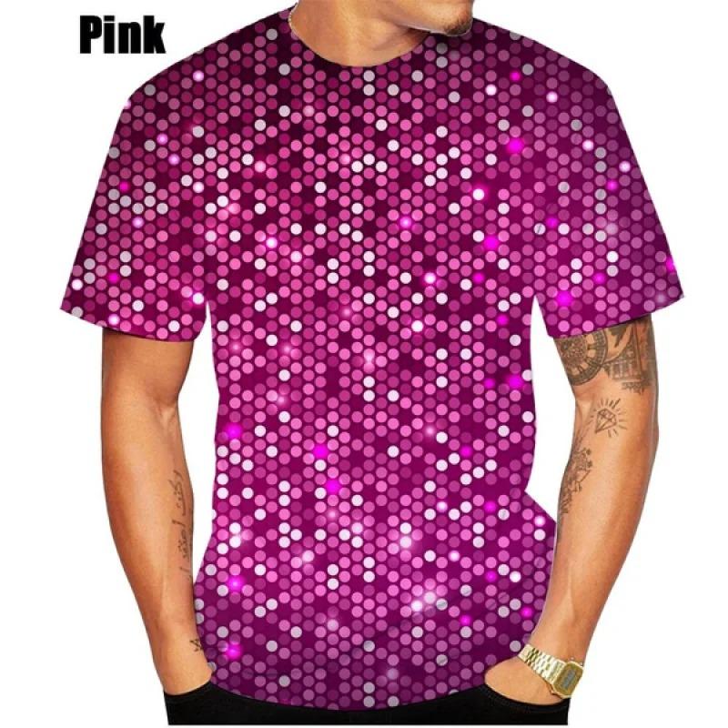 Hip Hop Disco HD 3D Εκτυπωμένα Ανδρικά και Γυναικεία T-shirts Casual Προσωπικότητα Μόδα Κοντομάνικα Μπλουζάκια με Στρογγυλή Λαιμόκοψη Υψηλής Ποιότητας Ρούχα