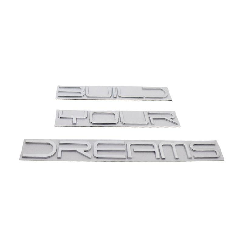 

3D Создай свои мечты Боковое крыло автомобиля Наклейка-эмблема Шильдик Наклейка chrome