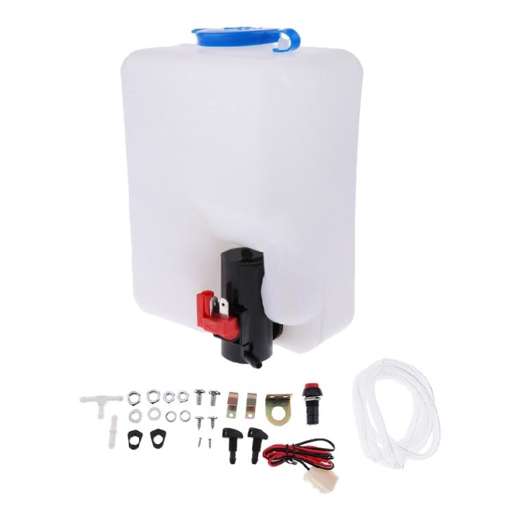 Replacement Windshield Washer Reservoir Pump Bottle Kit Universal Car Accessory
