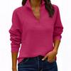 Women's Fashion Solid Color Stand Collar Fashion Women's Knitted Sweatshirt