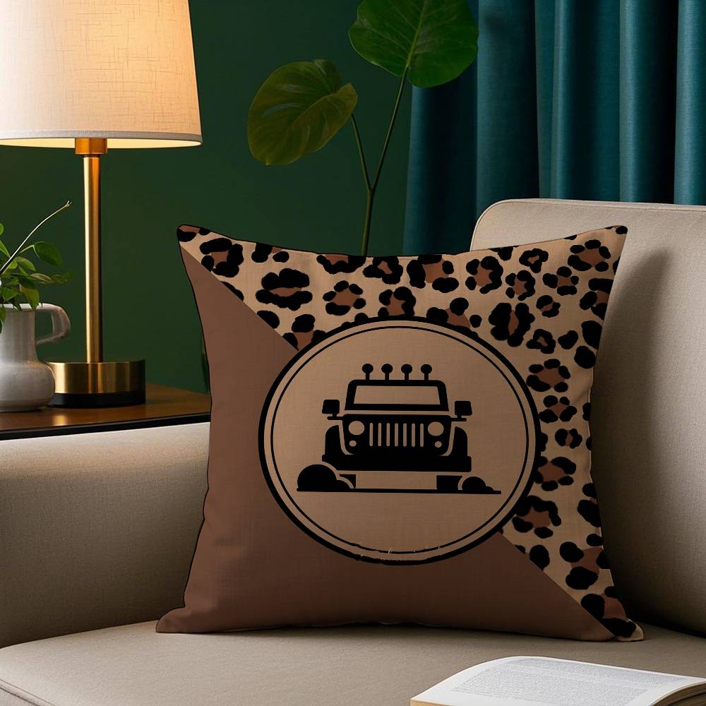 Fashion leopard print Pillow Case Short Plush Print Cushion Cover Square Throw Pillow Covers Sofa Home Decor