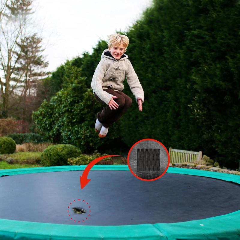 6Pcs/Set Trampoline Patch Repair Kit Self-Adhesive Round Square Rectangular Patches for Repairing Holes Tears in Trampoline Mat