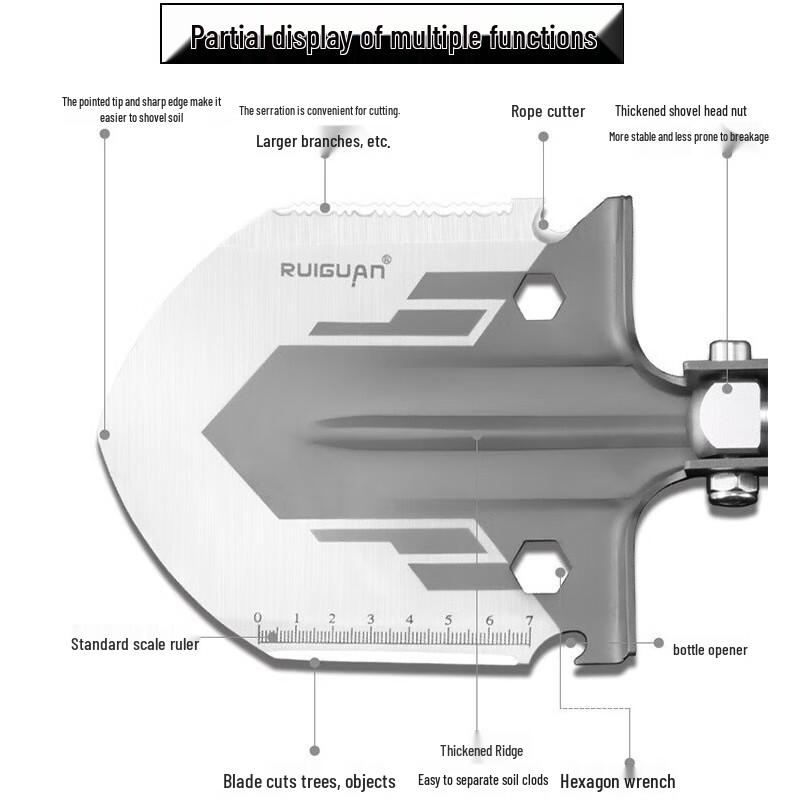 Multifunctional Outdoor Camping Engineer Shovel