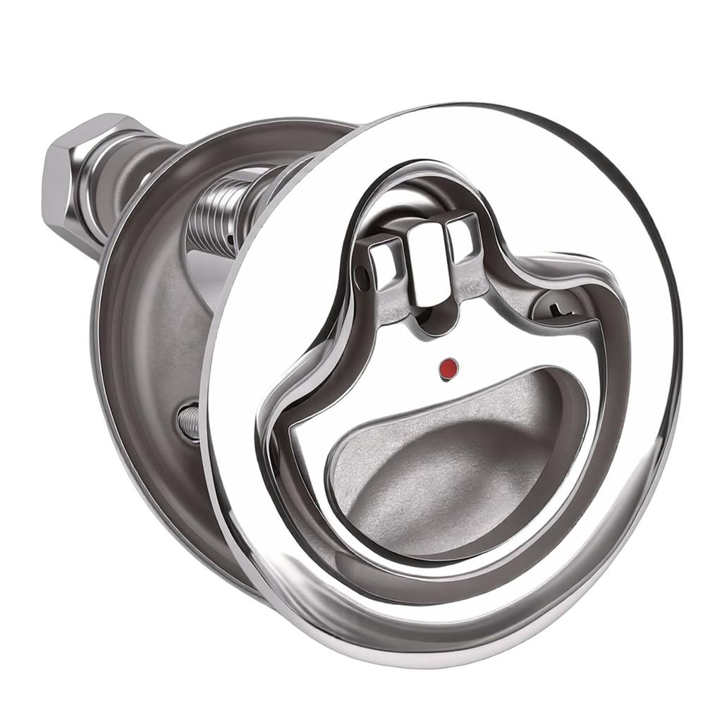 Boat Cam   Stainless Steel Floor Buckle   with Back Plate and Red Dot Indicator for Ships Yachts RV