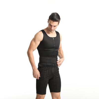 Men's Compression Shirt, Sauna Suit, Body Shaper, Adjustable Shapewear, High Sweating, Fitness (Black, XL)
