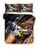 Luxury Bedding Set Motorcycle Print Queen Size Duvet Cover Set with Pillowcase Motocross Bedspread Boy's Bed Set for Home Decor