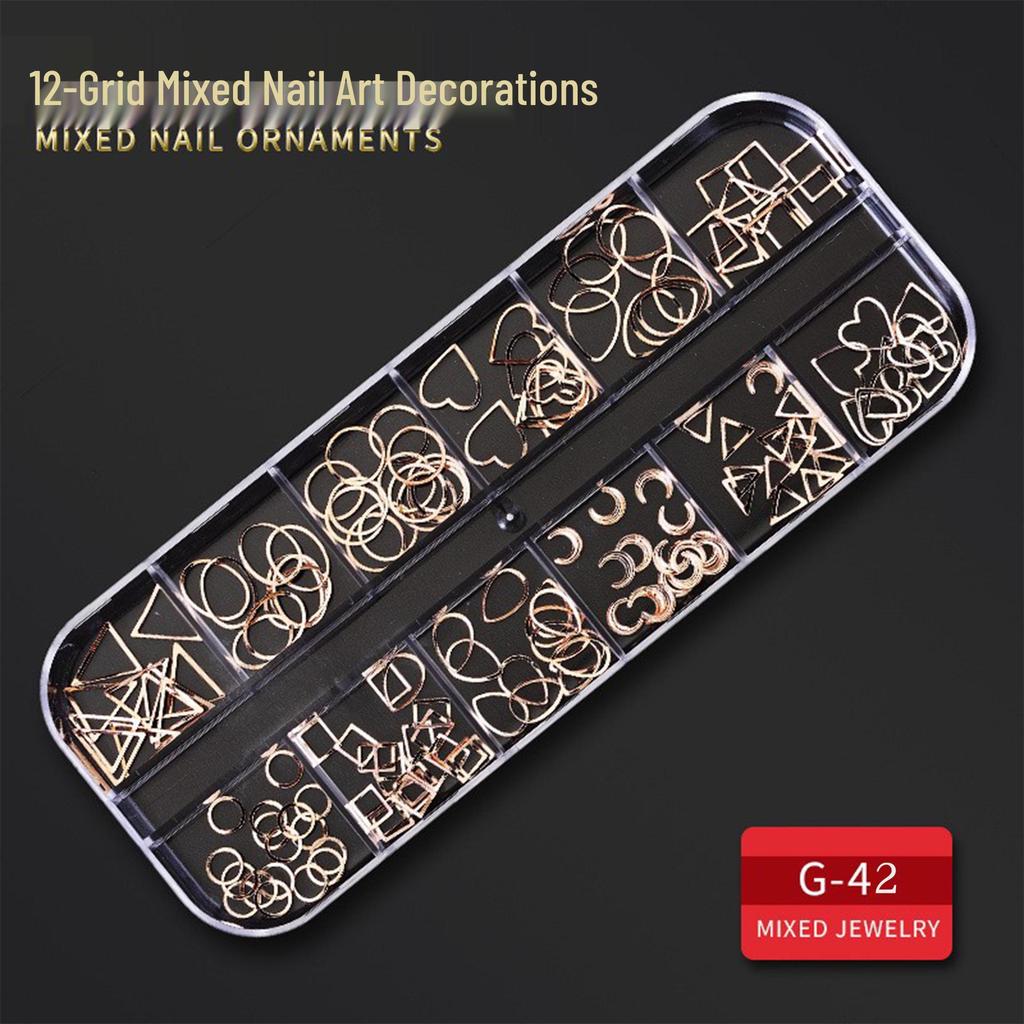 60 Nail Art Accessories: Rhinestones, Pearls, Rivets & Alloy Designs