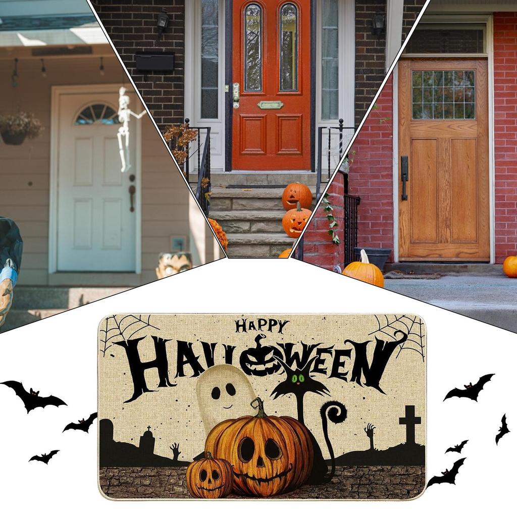 Halloween Door Mat Anti-slip Kitchen Carpet Indoor Outdoor Welcome Doormat Bedroom And Living Room Floor Mat Home Decoration