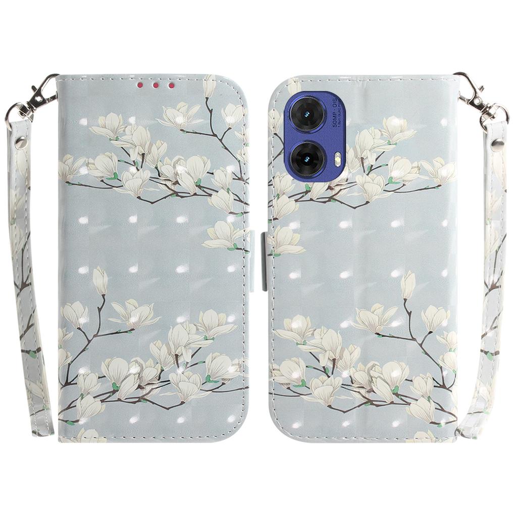 For Motorola Moto G85 5G/S50 Neo 5G Phone Case Wallet Leather Phone Stand Cover with Pattern Printing