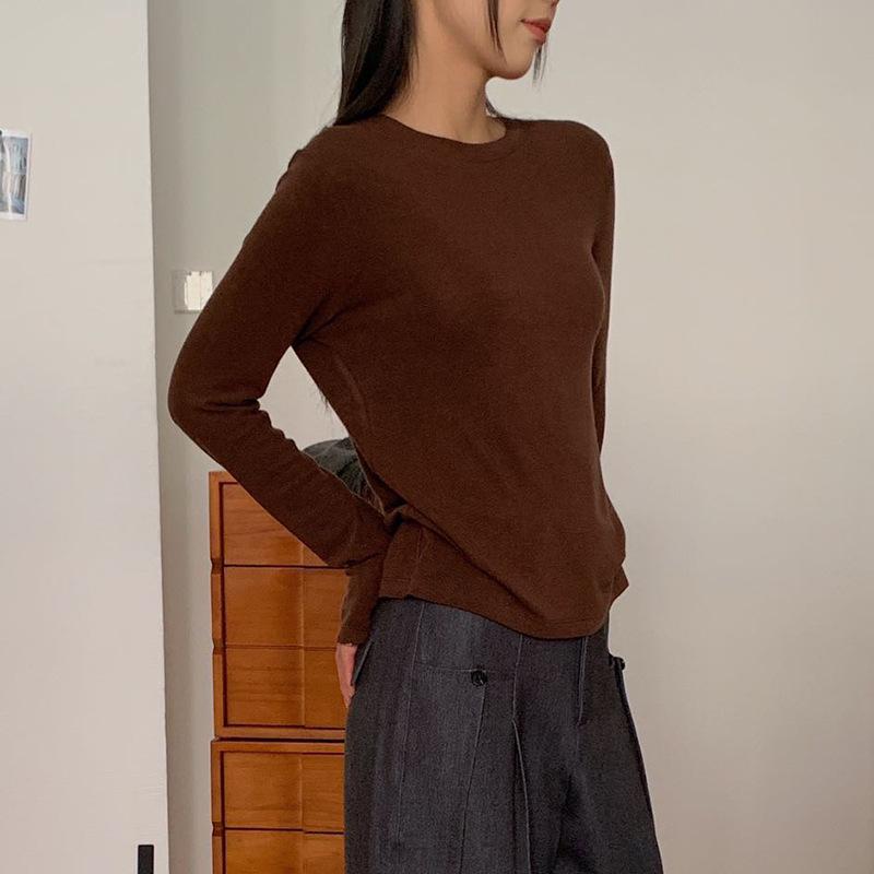 

Women s Du Xiaozhai Long Sleeve Cotton T-Shirt: High Elastic, Skin-Friendly, Round Neck Casual Top. One Size