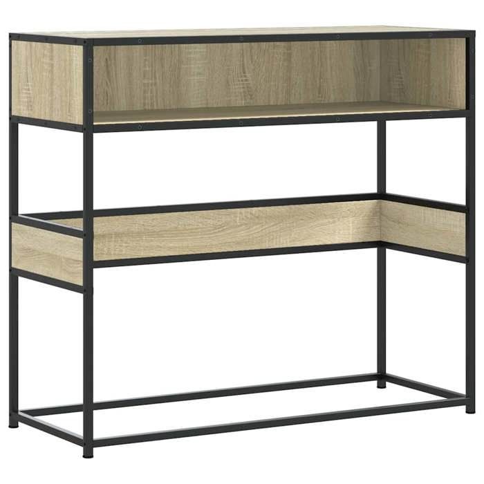 VidaXL Table console chêne sonoma 90x35x80 cm bois d'ingénierie, table, table d'appoint, table de couloir, table d'entrée, 849170