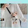 New Fashion Plush Shoulder Bag For Women Cute Cow Pattern Pink Color Small Size