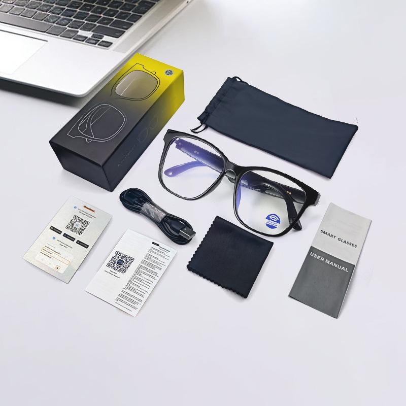 Bluetooth Smart Sunglasses with Music, Calls, Navigation, UV400 Protection, and Polarized Replaceable Lenses
