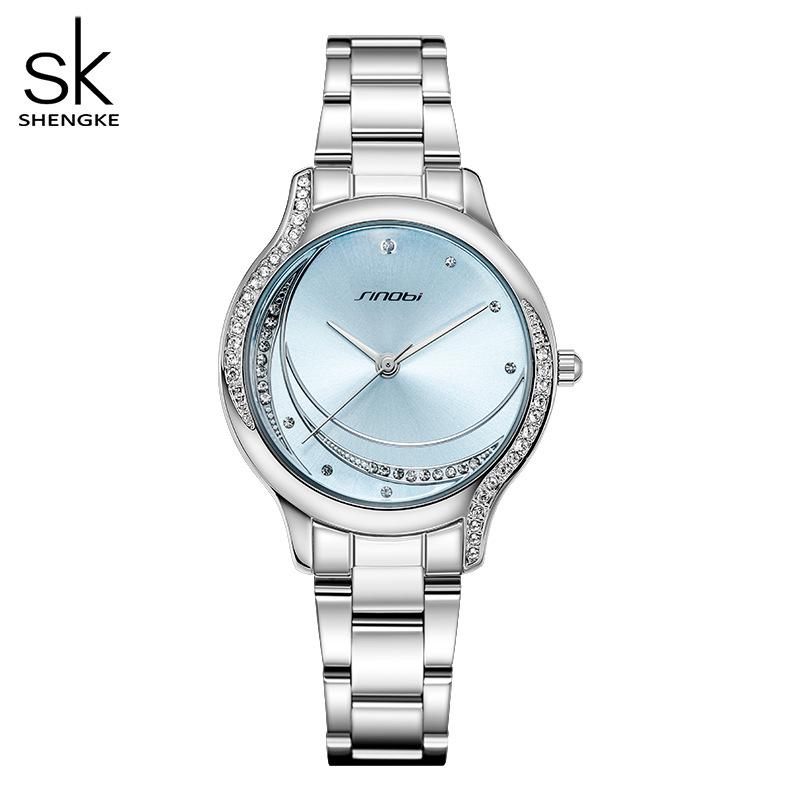 Yonghong Ladies Watch Women S Elegant Sun Pattern Diamond Star Moon Dial Quartz Women S Watch 9878