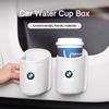1pcs Car Water Cup Stand Rear Seat Drink Rack Leather Water Cup Box For BMW i7 X7 G07 LCI iX I20 X1 U11 3 5 7 Series G70 G09 XM gzdf57