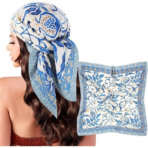 Head Scarf for Women Silk Satin Scarves for Hair Wrap Bandana Square Headscarf for Sleeping