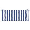 VidaXL Coussin de banc de jardin rayures bleues et blanches 120x50x7cm 361595