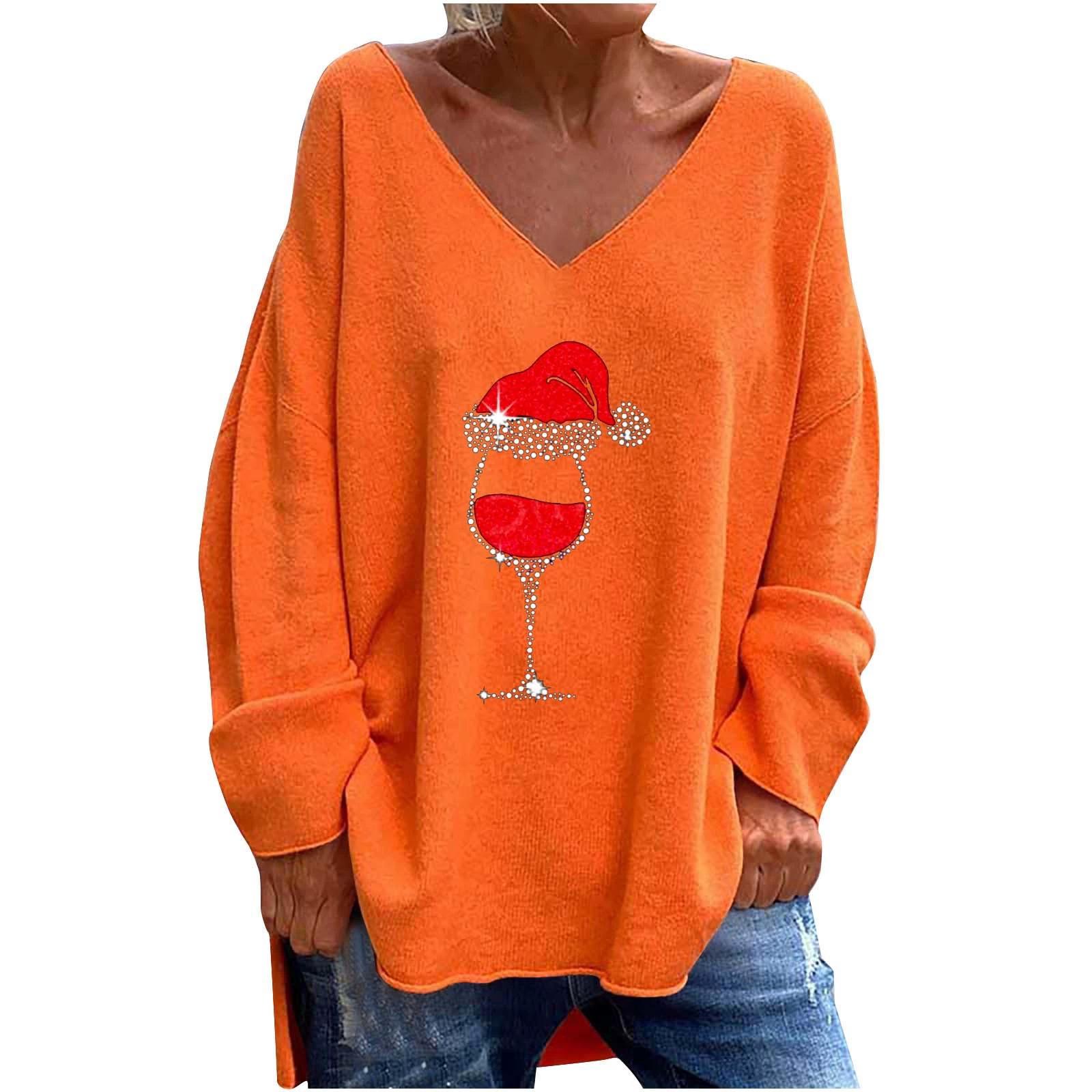 

Осень-зима женская однотонная свободная повседневная удобная футболка с v-образным вырезом и длинным рукавом S