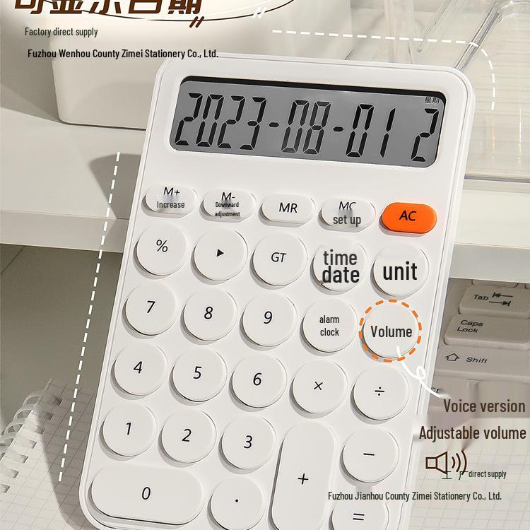 High-Value Mini Calculator: Goddess Model, Office-Specific, Voice-Enabled, for Cute and Stylish Girls