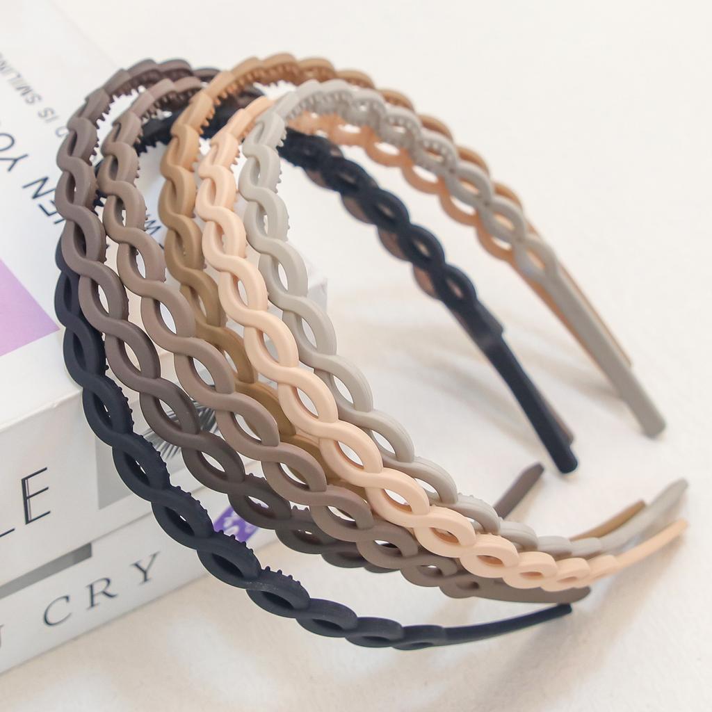 4/5/6pcs Fashion Matte Headband For Women Girls Thin Headband Female Plastic Teeth Hairbands Simple Hair Accessories Mix Styles