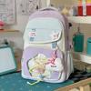 Schoolbag new trendy Japanese ins sweet candy-colored pain bag, light and large-capacity backpack for junior high school students