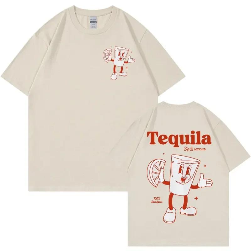 

Забавный подарок для любителя текилы Футболка Мужская Ретро Вдохновленный коктейль Мем Футболки Модные Эстетические Футболки Короткий Рукав XXXL хаки