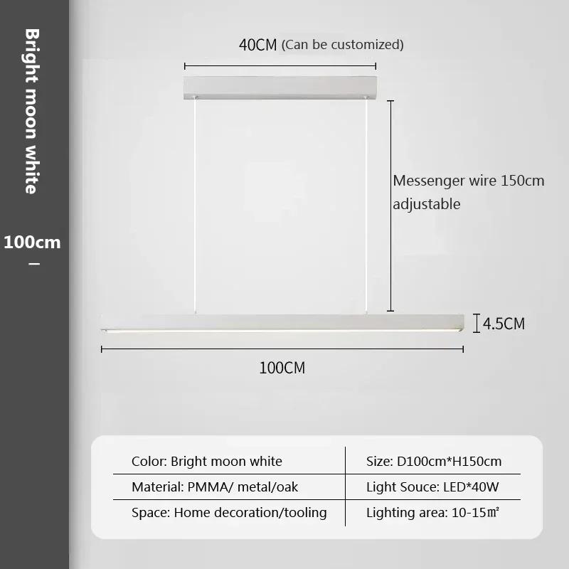 Lumină Pendul LED Modernă Pentru Living, Sufragerie, Restaurant, Birou, Candelabru Lung Simplu, Decor Acasă, Corp de Iluminat, Lampă Suspendată