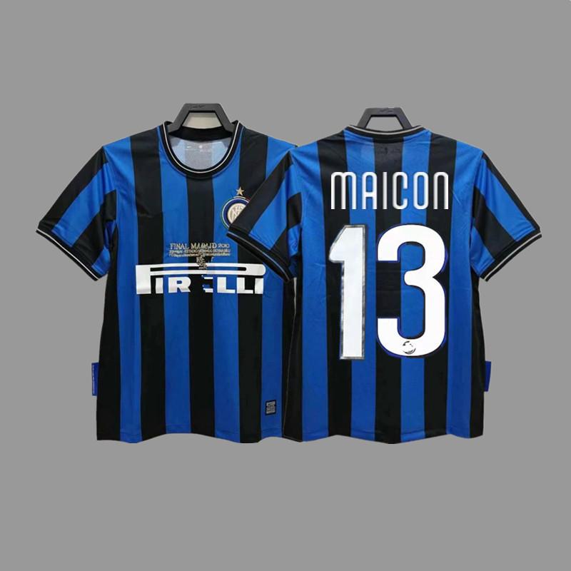 Inter Retro Jersey Football Jersey Classic Baggio Ronaldo Zanetti Figo Adriano Jersey