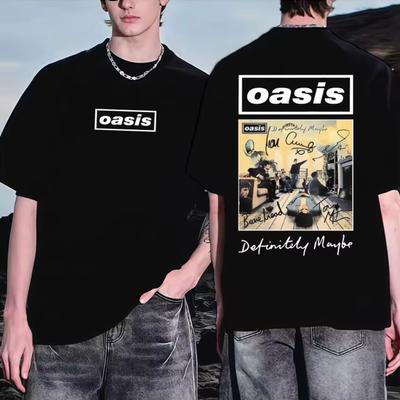 Rapper Oasis Live 25 Tour T-Shirt Men's Women Summer Tide Style Casual O-Neck Short Sleeves Shirts Hot Sale Oversized Streetwear