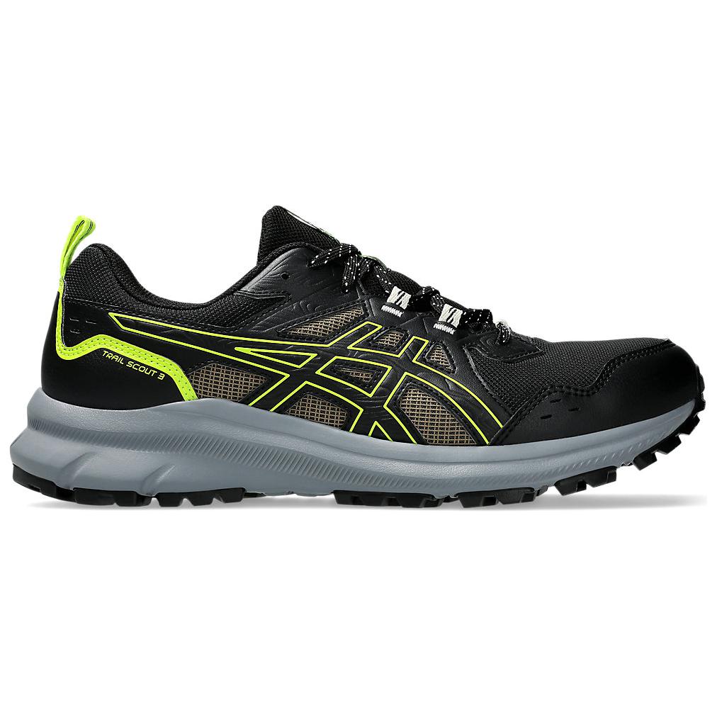 Asics Trail Scout 3 Comfortable Lightweight Low-Top Trail Running Shoes Men Sneaker Black Yellow 1011B700-004