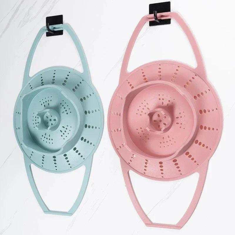 Steamer Basket with Silicone Extension and Folding for Food Fruits and Vegetables Steamer Drawer Steaming Tray Kitchen Tools