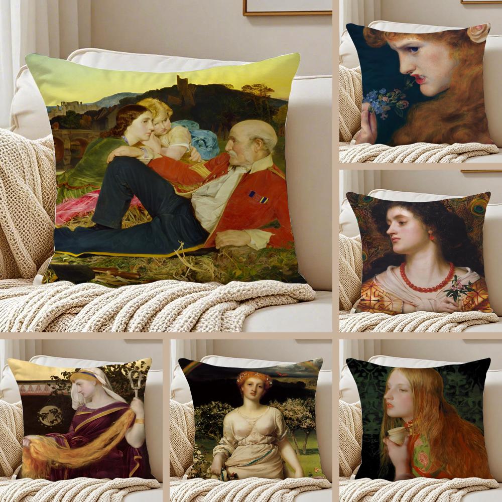 European Fun Figures Cushion Cover Silky Short Plush DoubleSided Printed Pillow Case for Sofa All Seasons Home Decor Gift