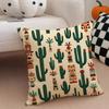 Western Vibrant And Colorful Patterns Cushion Cover Linen Pillow Case Soft Breathable Protective Couch Room Decoration