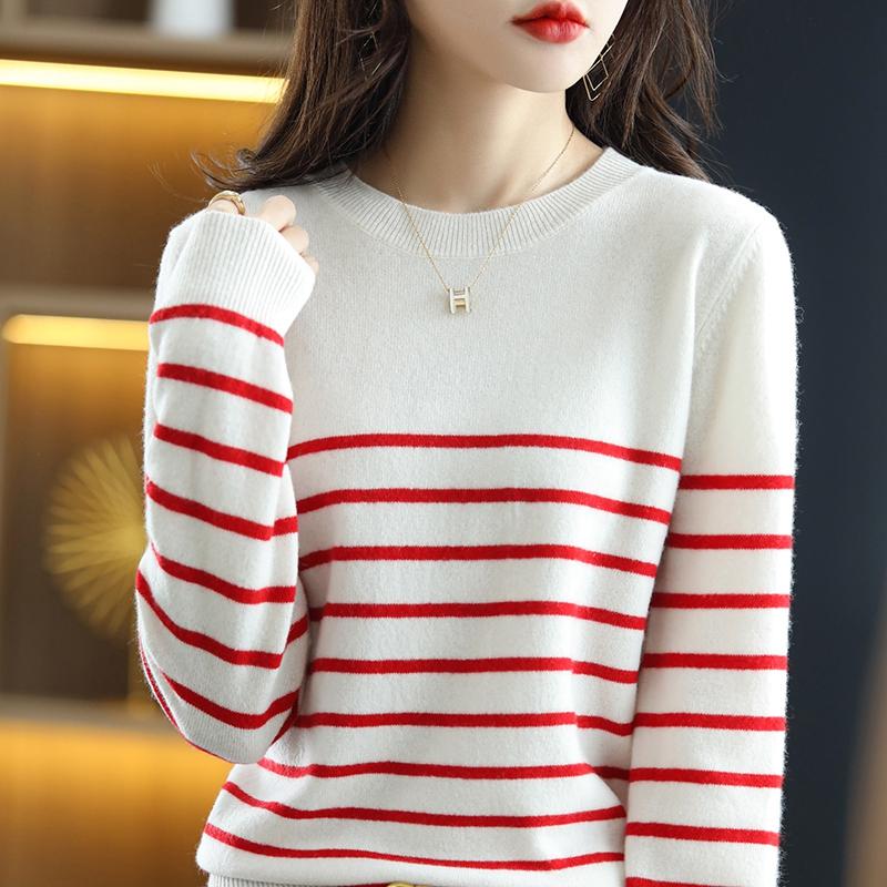 Dámský kašmírový svetr Qinghe kašmír 30% kašmír 70% vlna podzimní a zimní kašmírový svetr měkký a teplý