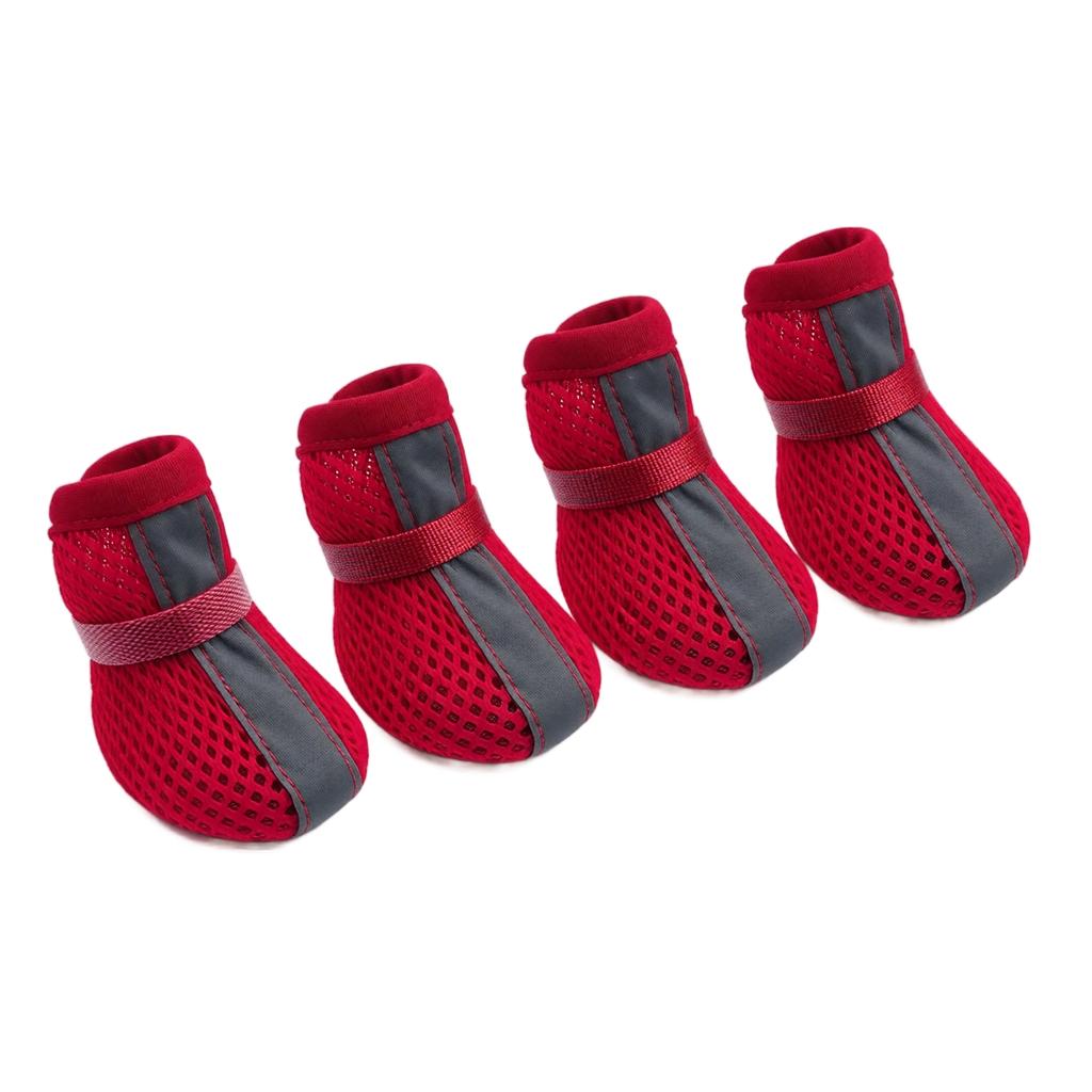 Small Dog Shoes Mesh Breathable Reflective - Outdoor Protectors for Teacup Non- Fit