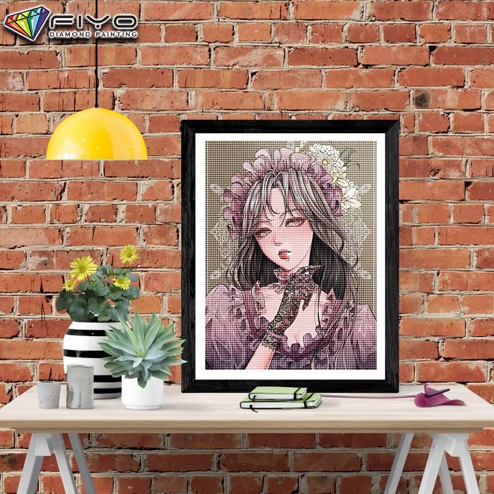 Diamond Painting Kit Maiden Girl 5D DIY Diamond Embroidery Portrait Pictures of Rhinestones Mosaic Decoration