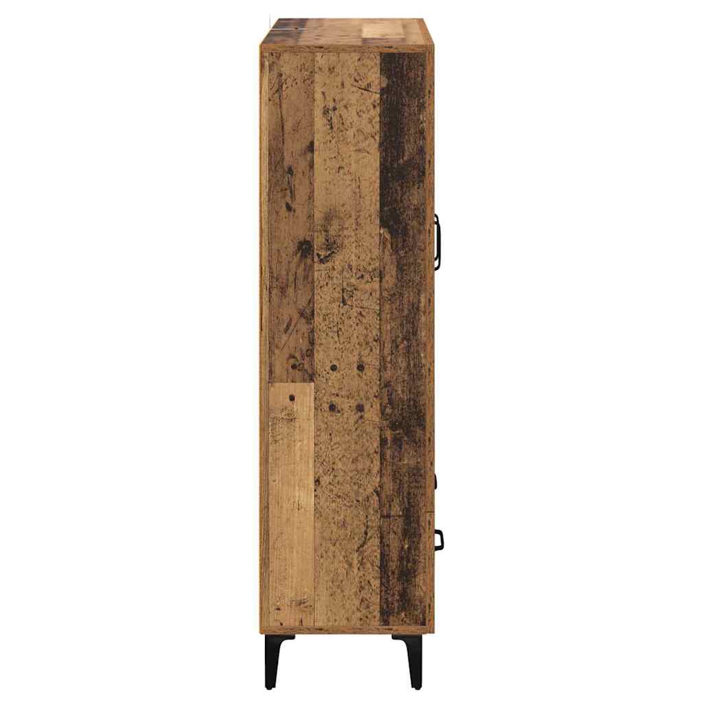 Highboard Reclaimed Wood 70 x 31 x 115 cm Engineered Wood and Iron
