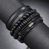 ZORCVENS Classic Hand-Woven Leather Bracelet Multilayer Men Bracelets Punk Beads Bangle for Friend Charm Jewelry Gifts