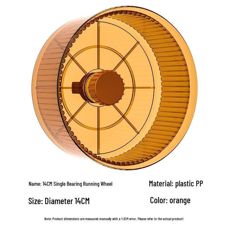 Extra Large Silent Hamster Running Wheel with Stand & Double Bearings - Includes Exercise Flywheel, One-Piece Design, Free Shipping