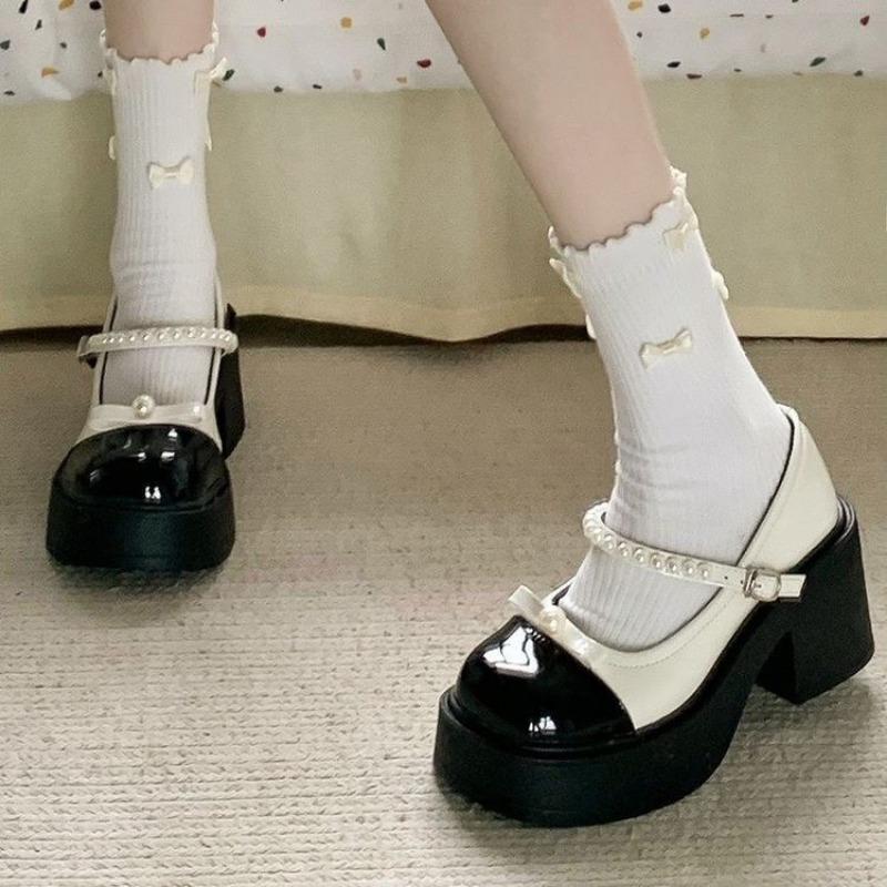 Fashion Shoes Female 2025 Brand Women's High Heels Fashion Buckle Strap Office and Career New Round Toe Platform Heelszapatos