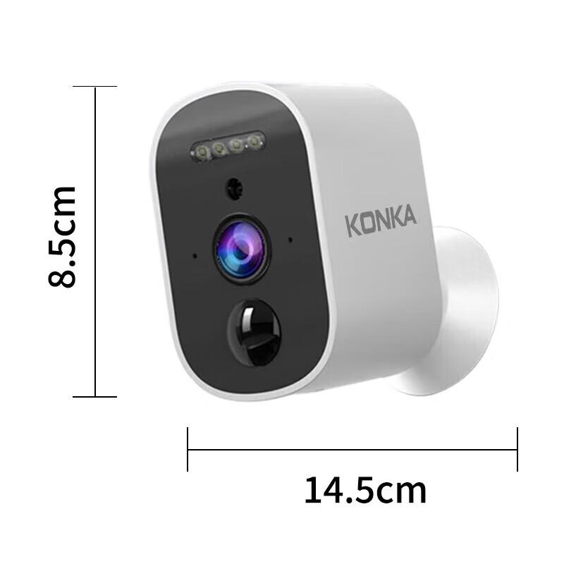 

KONKA 4G Battery-Powered 360° Security Camera with Lifetime Data CN plug (adapter included)