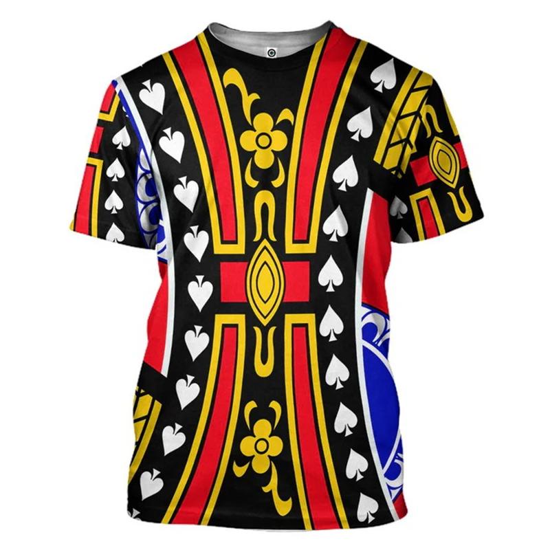 Cosplay Drôle Costume de Poker T-shirt Imprimé 3D Hommes T-shirt Harajuku Y2k Mode Manches Courtes T-shirt Couple Été Streetwear
