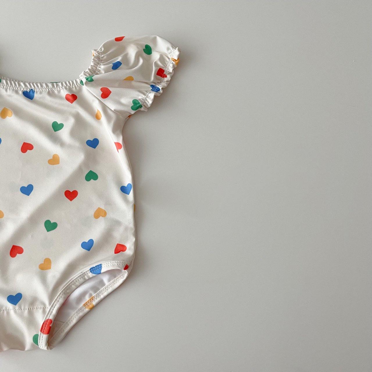 

Купальник для малышки с рукавами-буфами в корейском стиле и шляпкой - быстросохнущий, водонепроницаемый для новорожденных девочек 66cm