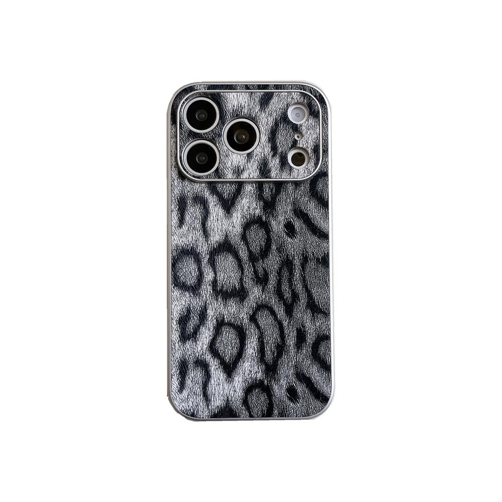 Large window, personalized leopard print in Europe and America, suitable for iPhone16Pro max Apple 17 mobile phone case 15/14 electroplating