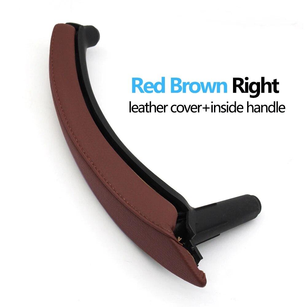 LHD RHD Interior Passenger Doors Pull Handle with Leather Outer Cover For BMW X5 X6 E70 E71 E72
