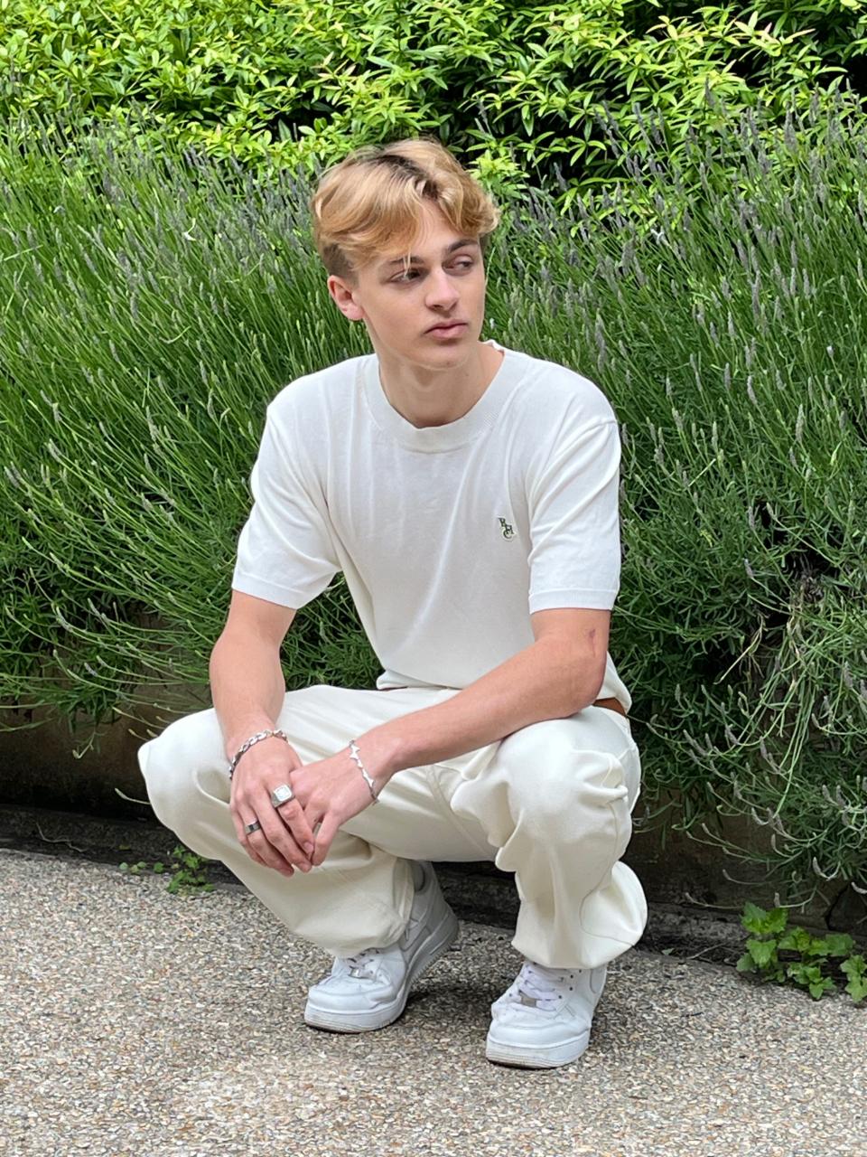 Royal Club Holiday Rch Huxley Short Sleeve Knit T-Shirt Ivory L