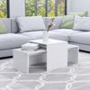 White Coffee Table Set 100 x 48 x 40 cm Particleboard