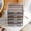 Velvet Necklace Storage Box Clear Acrylic Stackable Jewelry Organizer With Lid Dustproof