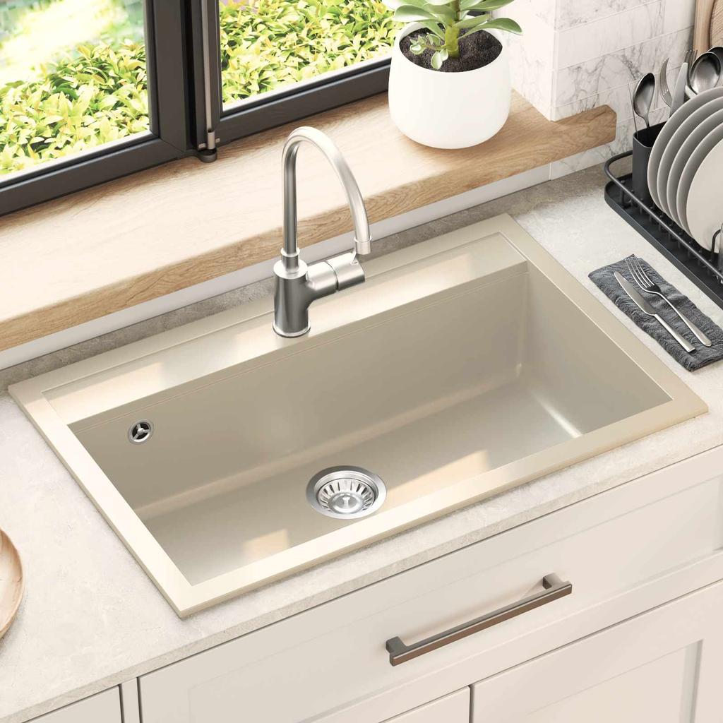Beige Kitchen Sink 795 X 505 Mm Granite